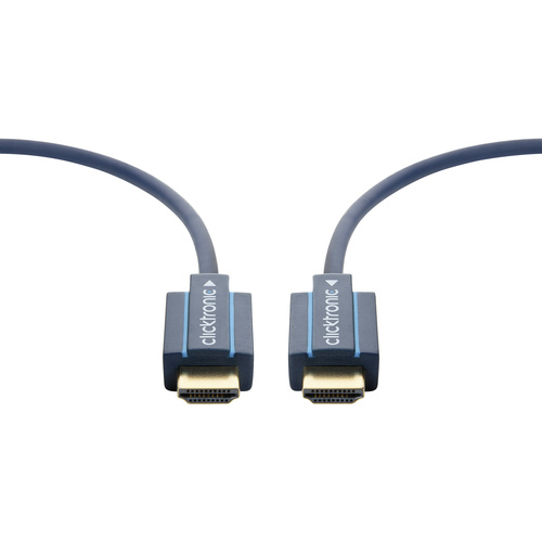 Clicktronic HDMI Anschlusskabel [1x HDMI-Stecker - 1x HDMI-Stecker] 35m Blau