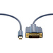 Clicktronic DisplayPort / DVI Anschlusskabel 1.00m 70747 vergoldete Steckkontakte, schraubbar Blau [1x Mini-DisplayPort Stecker