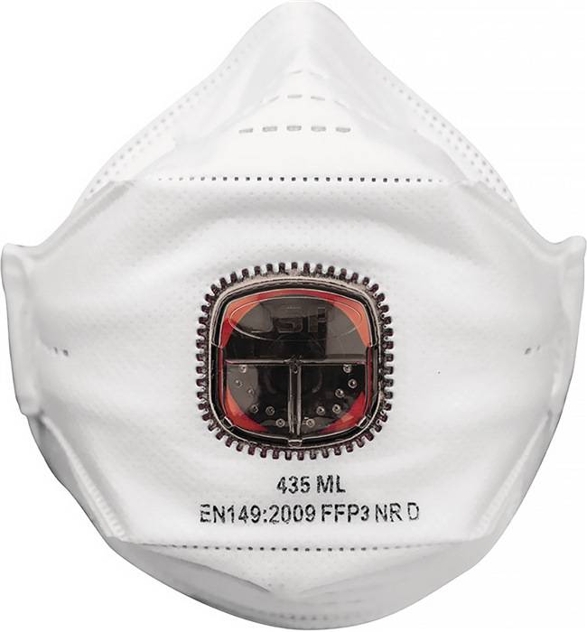 JSP Springfit™ 435 BGA182-206-000 Feinstaubmaske mit Ventil FFP3 10 St. EN 149:2001 + A1:2009 DIN 149:2001 + A1:2009