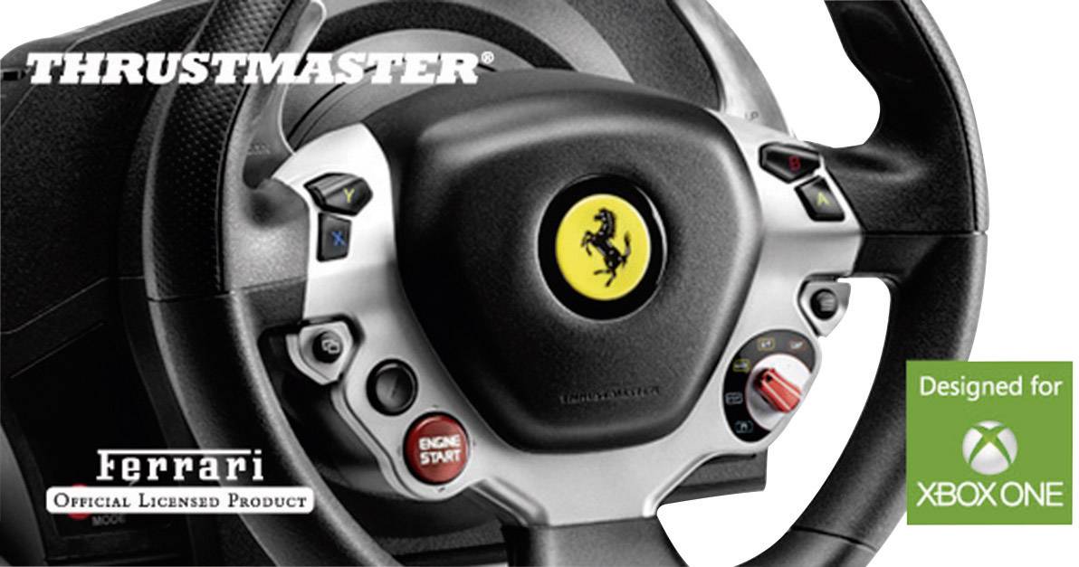 Thrustmaster Ferrari® 458 Italia Edition Lenkrad USB Xbox One Schwarz, Silber inkl. Pedale