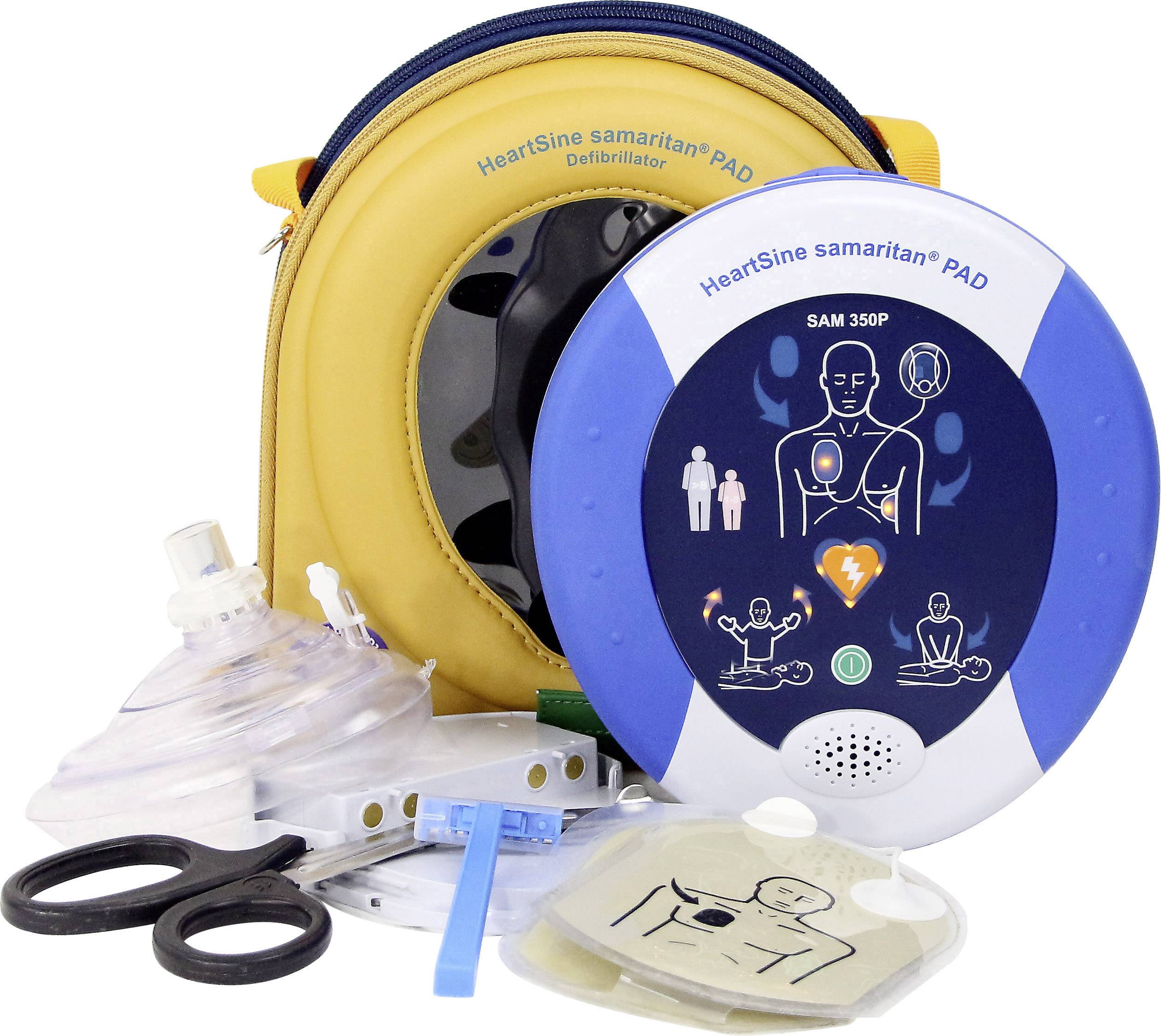 HeartSine AED-HS-SAM350P + AI-040-BM-AKL Defibrillator Innenbereich inkl. Wandkasten, inkl. Defibrillator, Manuelle Schockabgabe