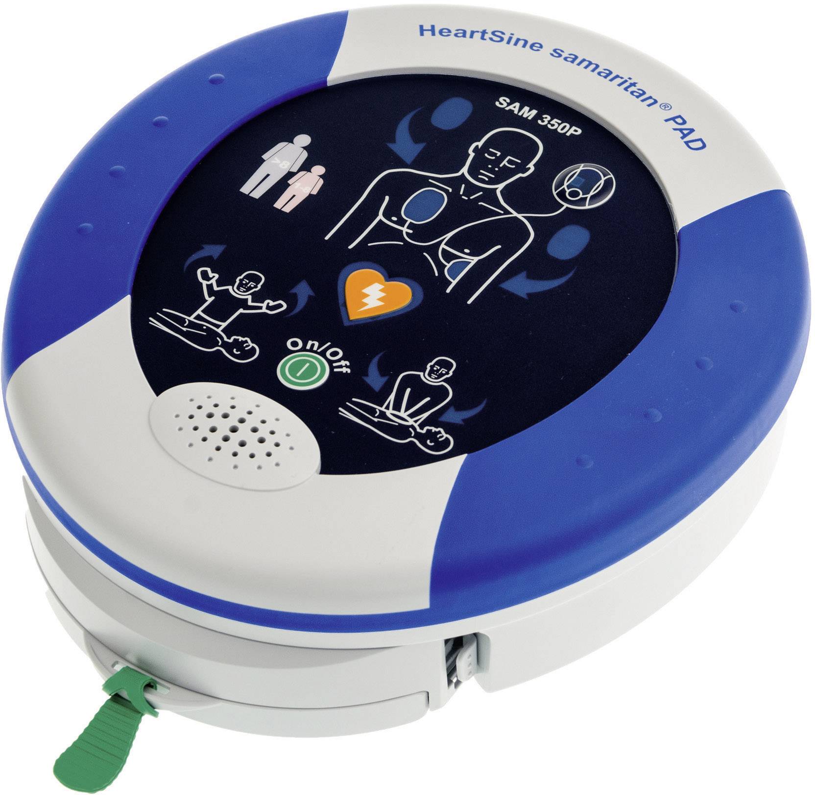 HeartSine AED-HS-SAM350P + AI-040-BM-AKL Defibrillator Innenbereich inkl. Wandkasten, inkl. Defibrillator, Manuelle Schockabgabe