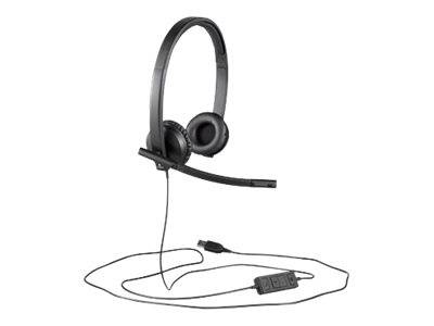 Logitech H570e Computer On Ear Headset kabelgebunden Stereo Schwarz Mikrofon-Rauschunterdrückung, Noise Cancelling Lautstärkeregelung, Mikrofon-Stu