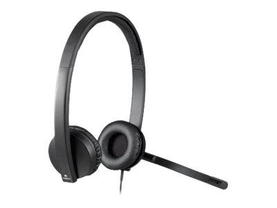 Logitech H570e Computer On Ear Headset kabelgebunden Stereo Schwarz Mikrofon-Rauschunterdrückung, Noise Cancelling Lautstärkeregelung, Mikrofon-Stu