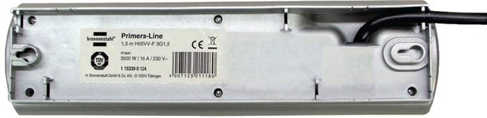 Brennenstuhl 1153390120 Steckdosenleiste mit Schalter 10fach Silber Schutzkontakt 1 St.