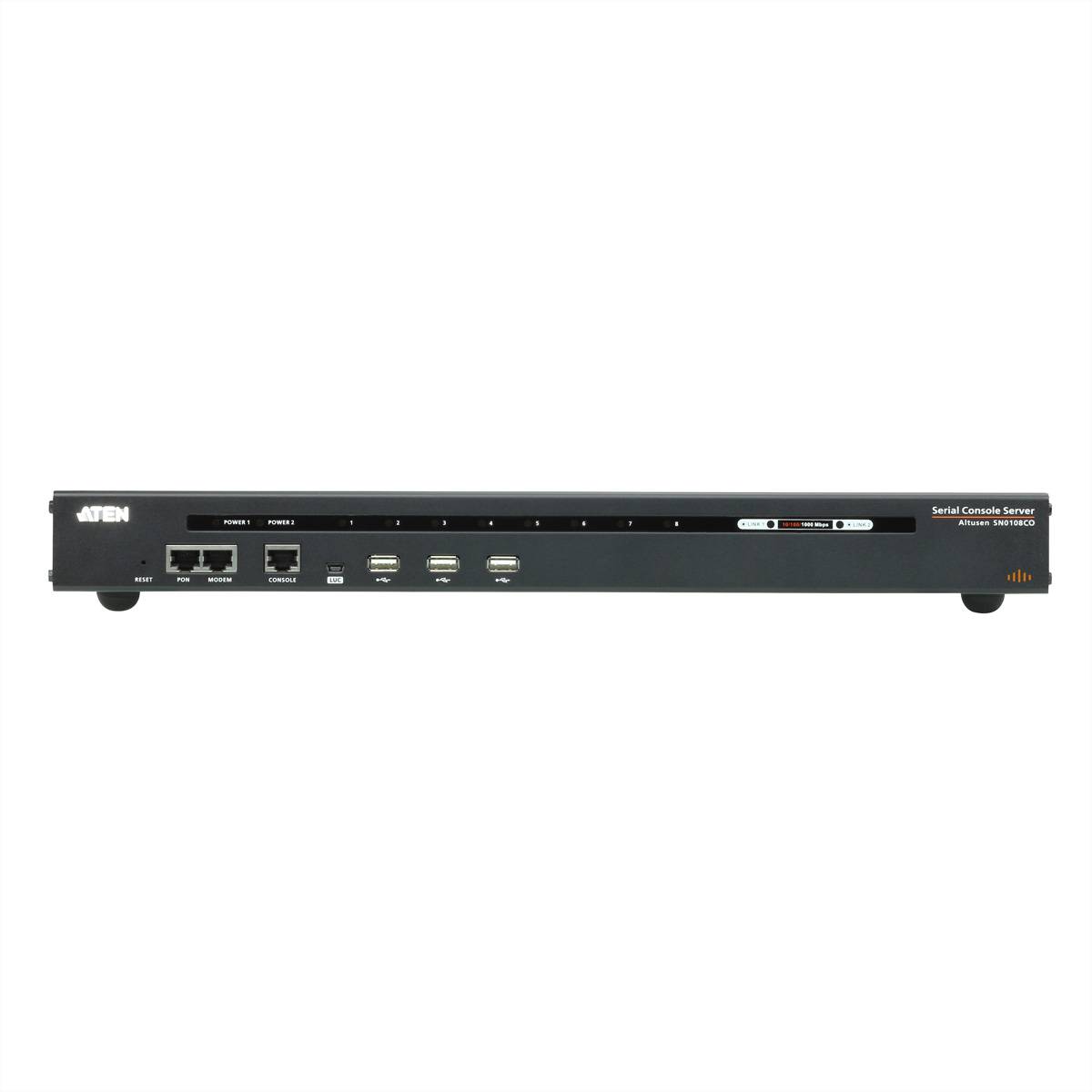 ATEN SN0108CO 8-Port Serieller Konsolen Server mit Dual-Strom/LAN