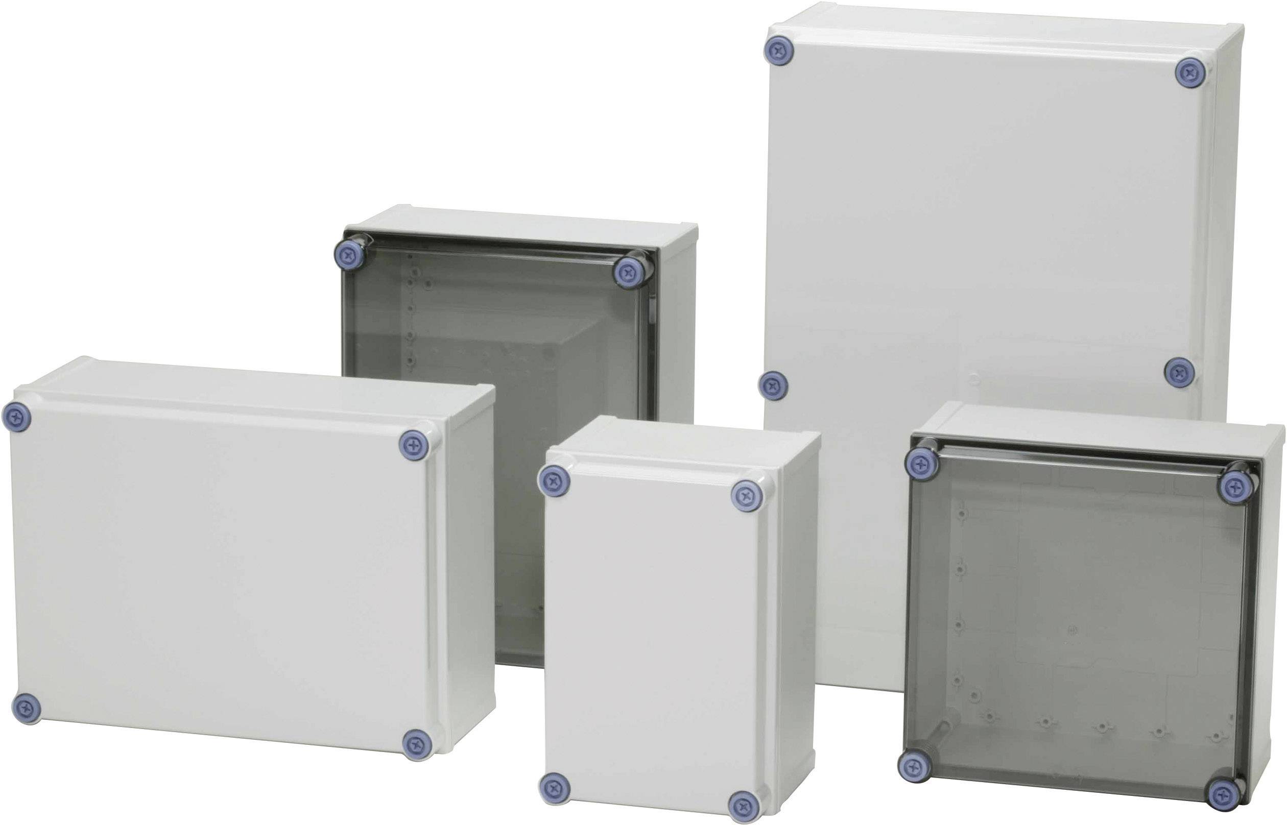 Fibox CAB PCQ 403017 T Wand-Gehäuse, Installations-Gehäuse 400 x 300 x 170 Polycarbonat Lichtgrau (RAL 7035) 1St.