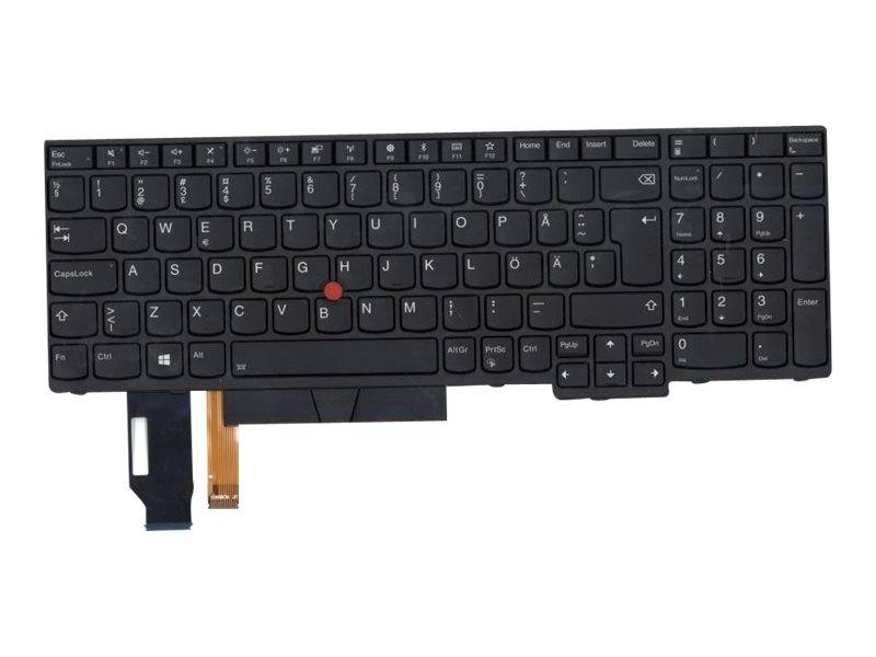 Lite-On - Ersatztastatur Notebook - mit ClickPad, Trackpoint - hinterleuchtet - QWERTY - Finnisch