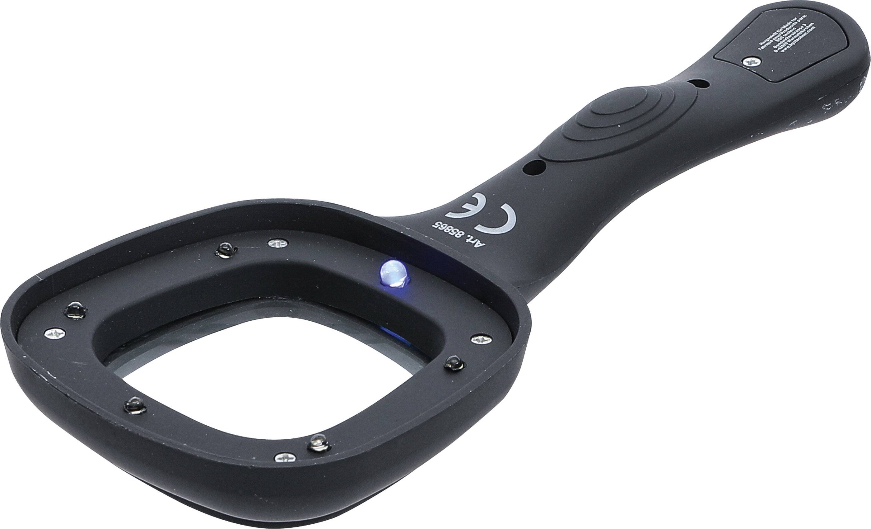 BGS TECHNIC Universal Lupe 85865, mit 6 LEDs, 195 mm