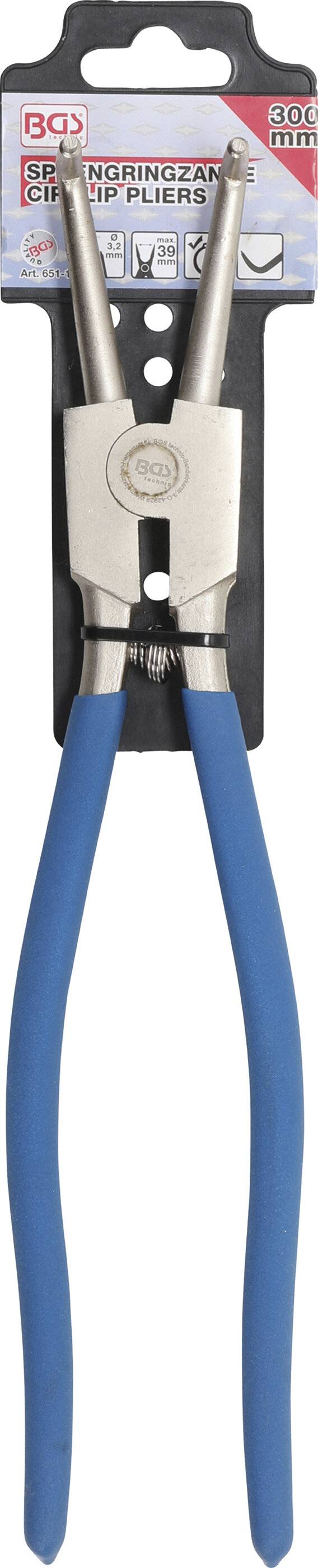 Sprengringzange abgewinkelt für Außensprengringe 300 mm