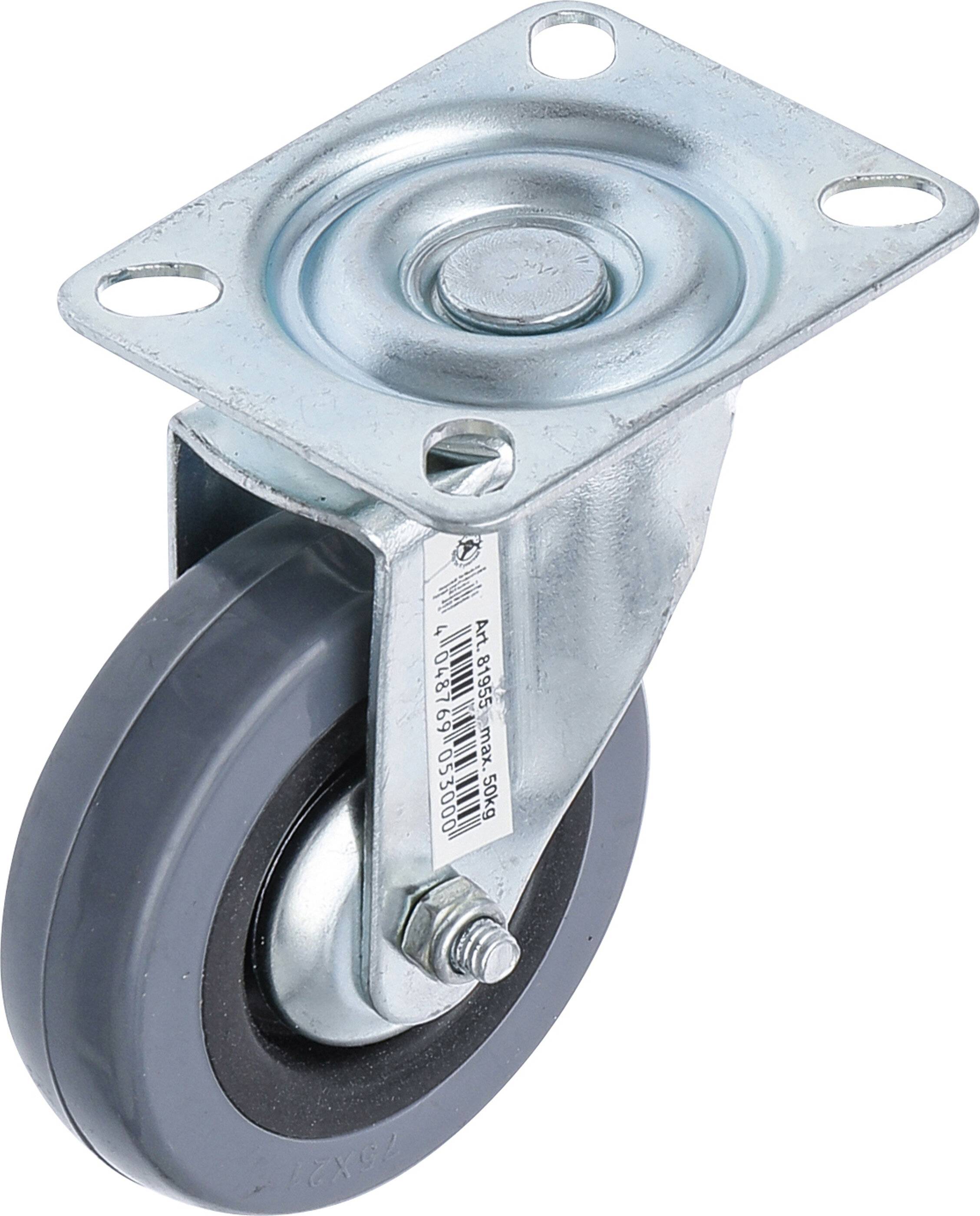 Lenkrolle mit Anschraubsockel Ø 75 mm