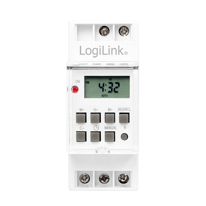 LogiLink Digitale Zeitschaltuhr zur Hutschienenmontage