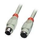 LINDY PS/2 Tastatur/Maus Verlängerungskabel [1x PS/2-Stecker - 1x PS/2-Buchse] 10.00 m Grau