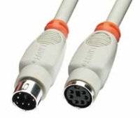 LINDY PS/2 Tastatur/Maus Verlängerungskabel [1x PS/2-Stecker - 1x PS/2-Buchse] 10.00 m Grau