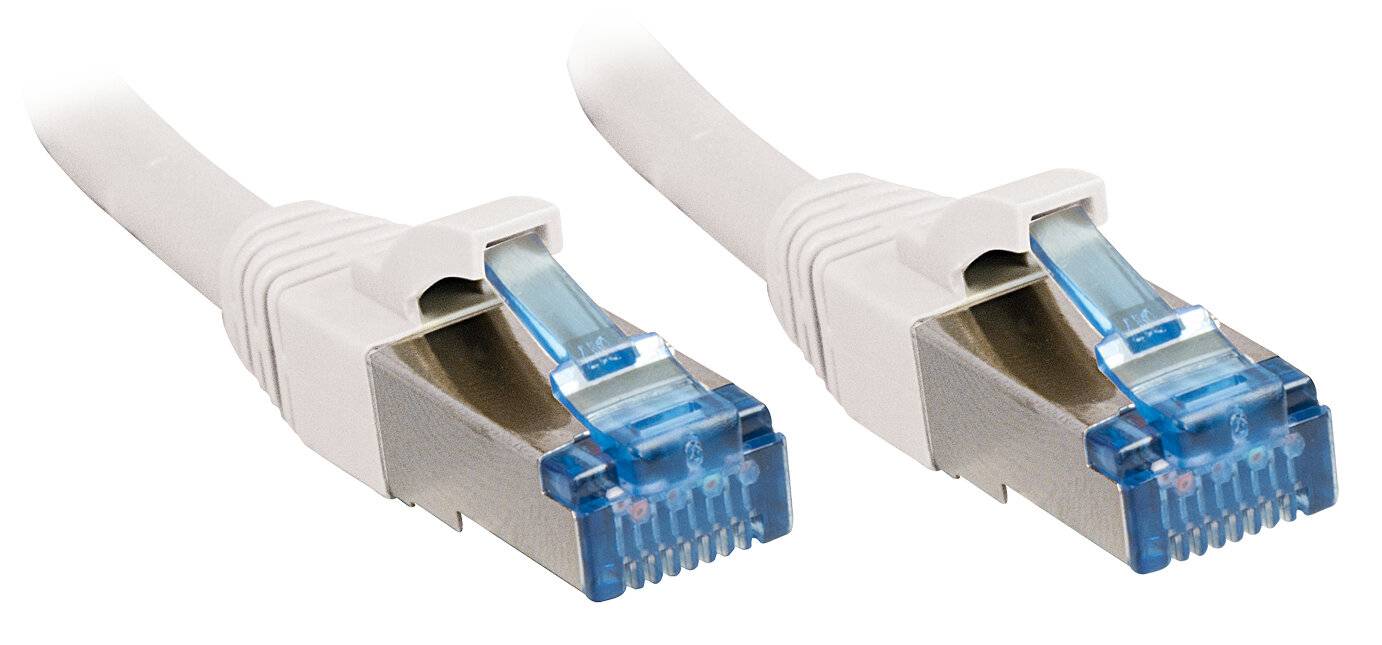 LINDY 47195 RJ45 Netzwerkkabel, Patchkabel CAT 6a S/FTP 3.00 m Weiß 1 St.