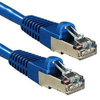 LINDY 47145 RJ45 Netzwerkkabel, Patchkabel CAT 6a S/FTP 0.30 m Blau 1 St.