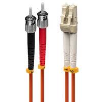 LINDY 46490 Glasfaser LWL Anschlusskabel [1x LC-Stecker - 1x ST-Stecker] 50/125 µ Multimode OM2 1.00 m