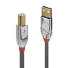 LINDY USB-Kabel USB 2.0 USB-A Stecker, USB-B Stecker 3.00 m Grau 36643
