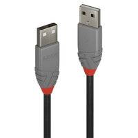 LINDY USB-Kabel USB 2.0 USB-A Stecker, USB-A Stecker 3.00 m Schwarz, Grau 36694
