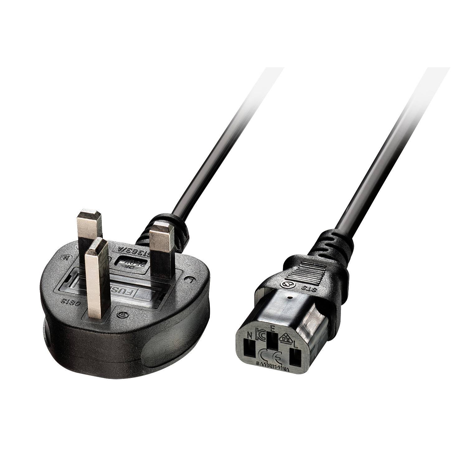 Lindy - Stromkabel - BS 1363 (S) bis IEC 60320 C13