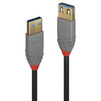 LINDY USB-Kabel USB 3.2 Gen1 (USB 3.0 / USB 3.1 Gen1) USB-A Stecker, USB-A Buchse 0.50 m Schwarz 36760