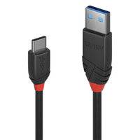 LINDY USB-Kabel USB 3.2 Gen1 (USB 3.0 / USB 3.1 Gen1) USB-C® Stecker, USB-A Stecker 0.15 m Schwarz 36914