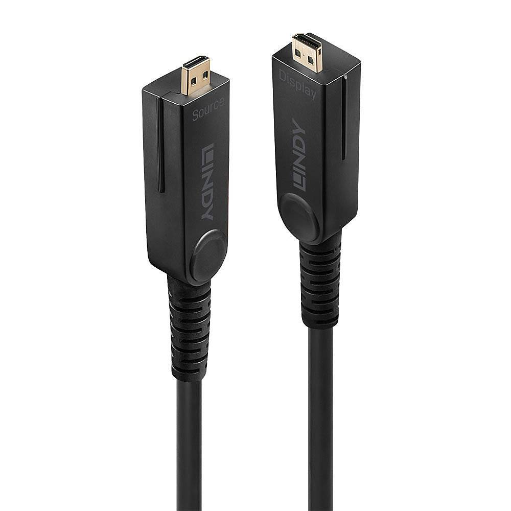LINDY Anschlusskabel HDMI-Micro-D Stecker, HDMI-Micro-D Stecker 40.00 m Schwarz 38323 HDMI-Kabel
