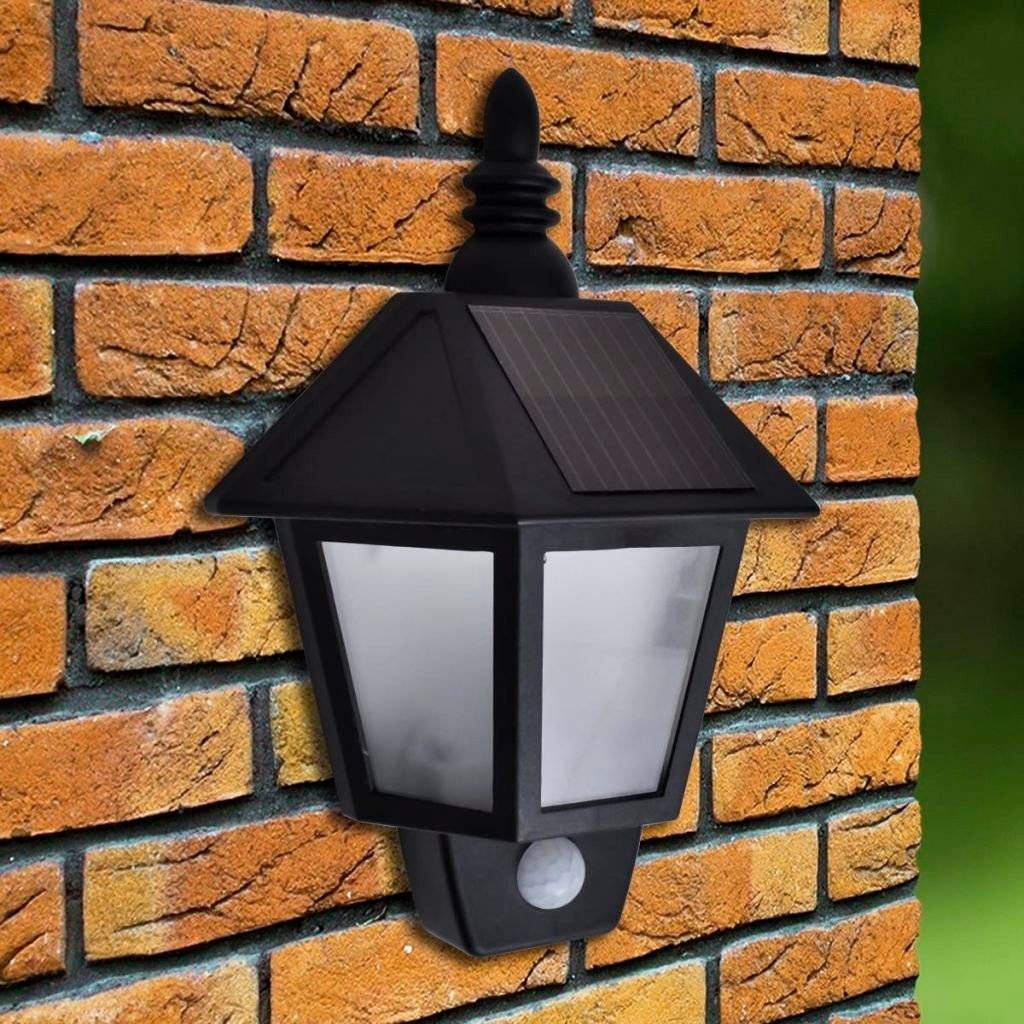 2x Solarwandlampe mit Bewegungssensor