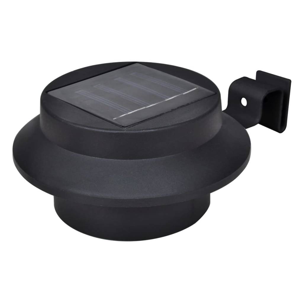 Außenlampe Solar Zaunlichter 12 Stk. LED Schwarz