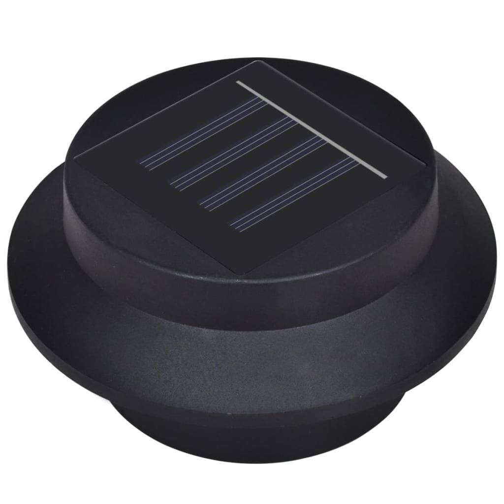 Außenlampe Solar Zaunlichter 12 Stk. LED Schwarz