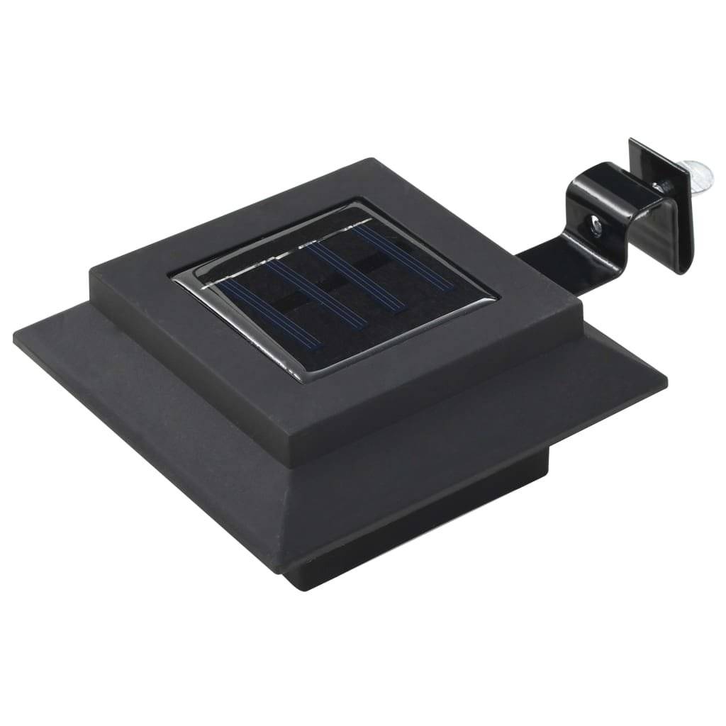 Solar-Außenleuchten 12 Stk. LED Quadratisch 12 cm Schwarz