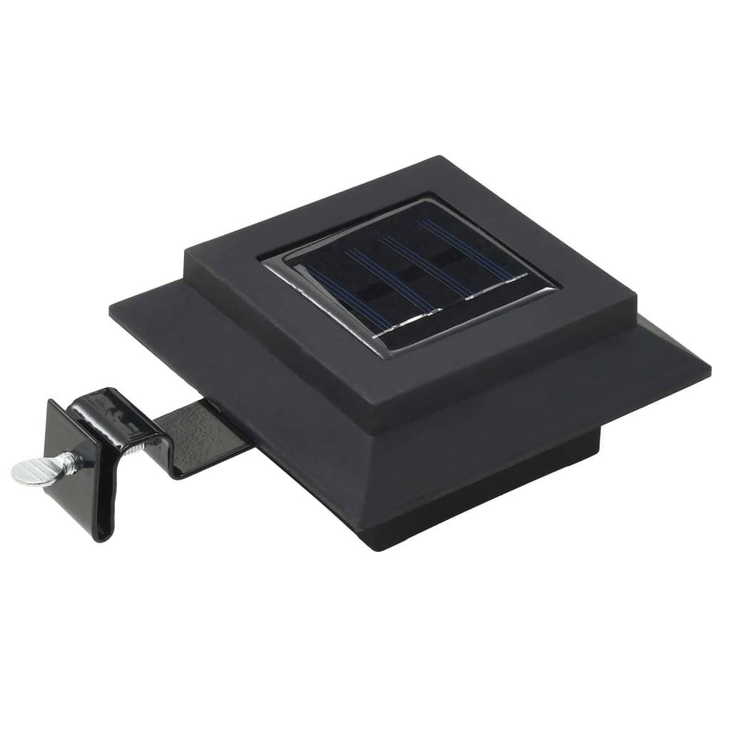 Solar-Außenleuchten 12 Stk. LED Quadratisch 12 cm Schwarz
