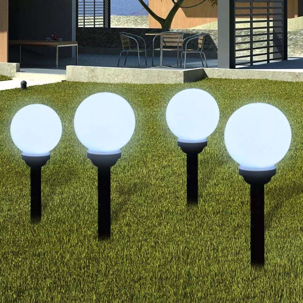 Außenlampe Solarlampe LED Gartenkugel Kugellampe 4tlg.