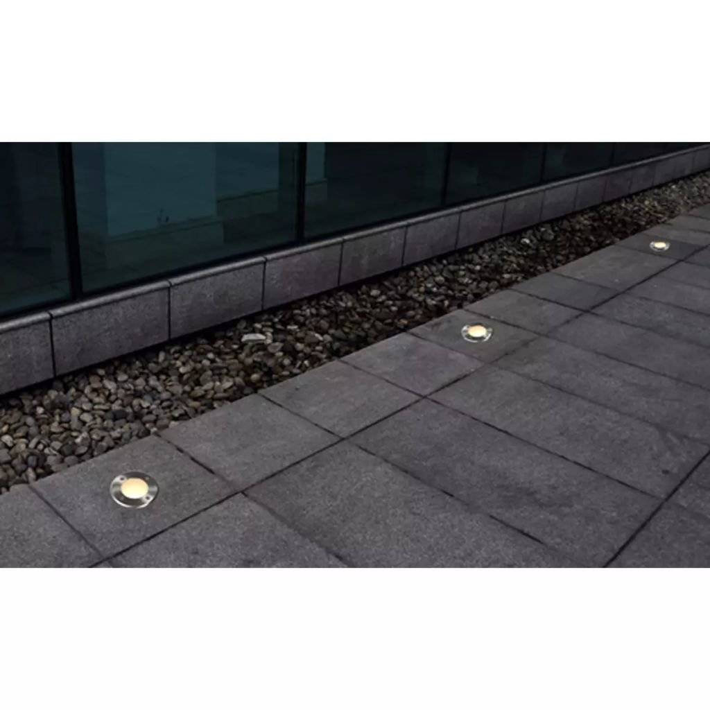 Bodenstrahler Bodenlampe Bodeneinbauleuchten rund 3er Set