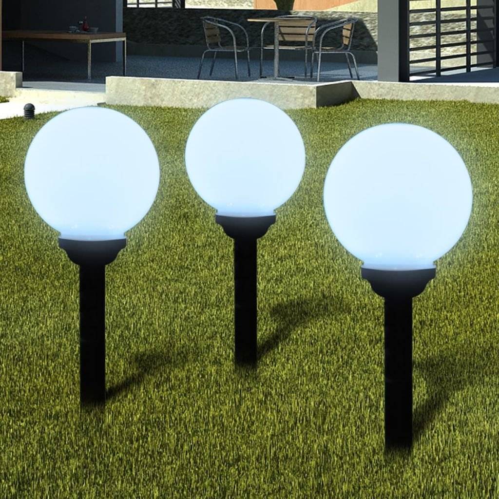 Außenlampe Solarkugel Solarlampe LED Kugellampe 3tlg.