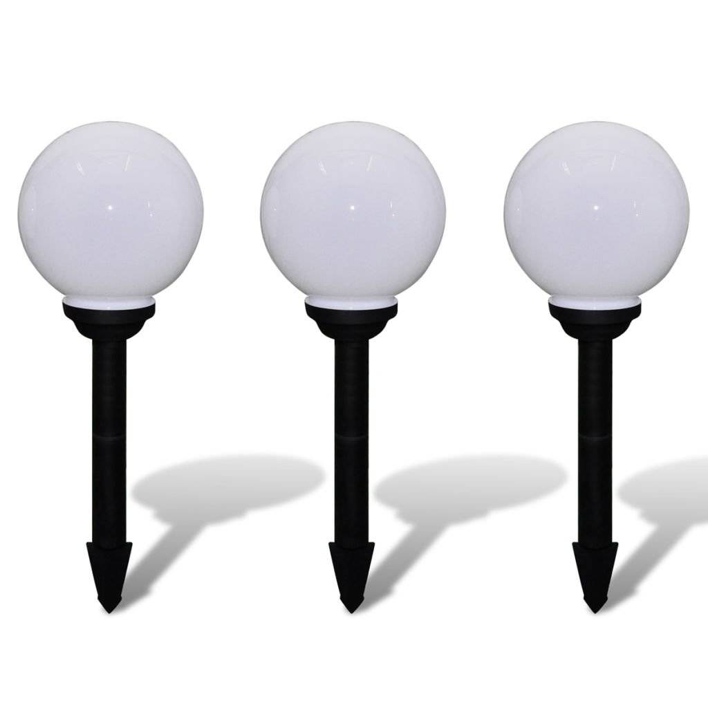 Außenlampe Solarkugel Solarlampe LED Kugellampe 3tlg.