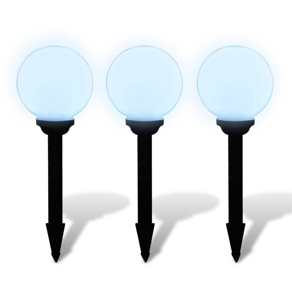 Außenlampe Solarkugel Solarlampe LED Kugellampe 3tlg.