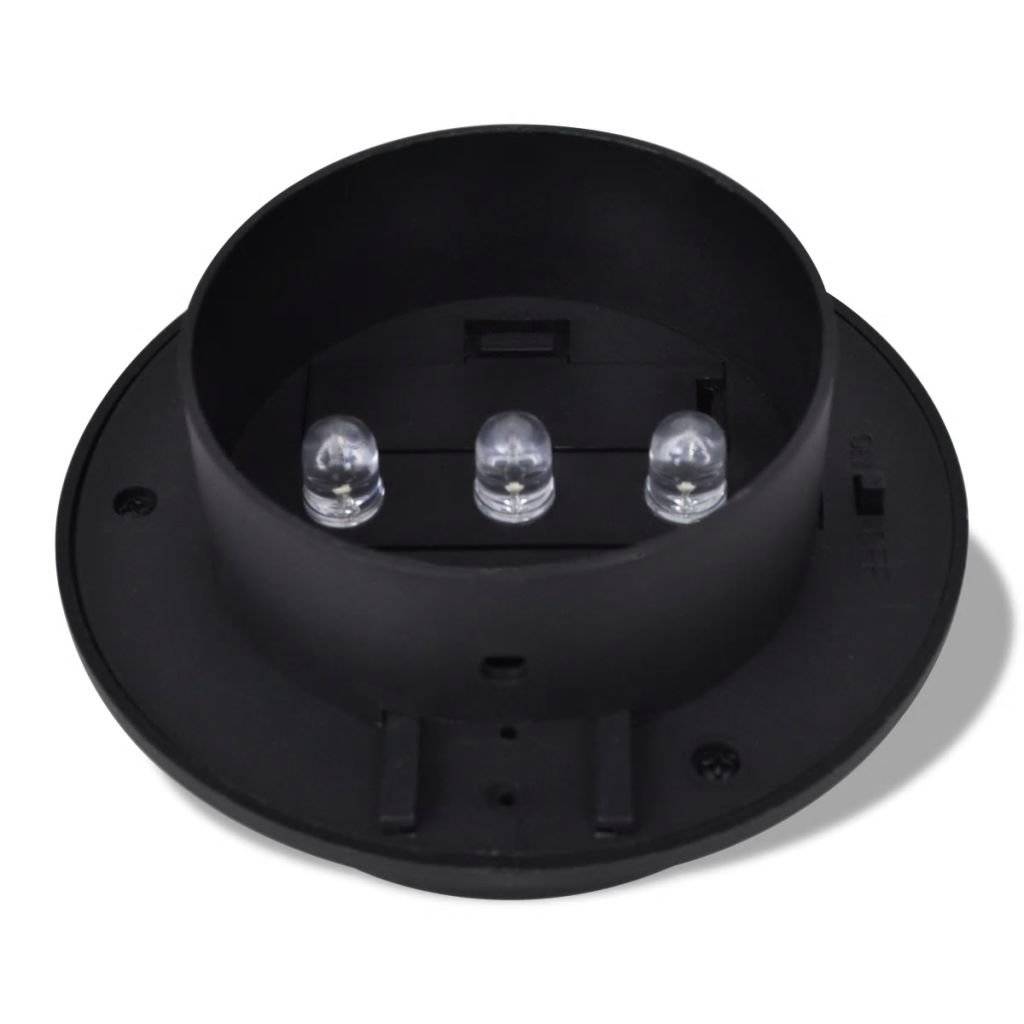 6x Außenlampe Sonnenlichtset Zaunlicht Schwarz