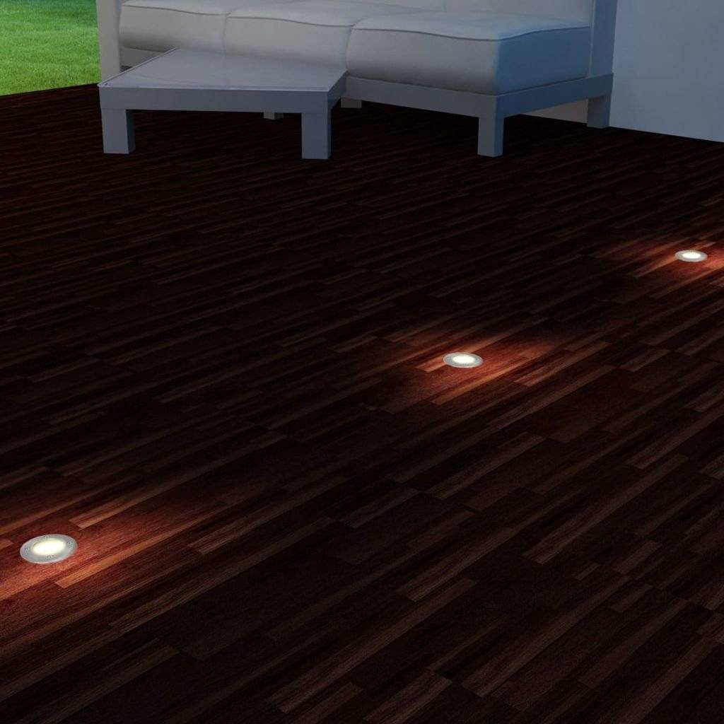 Outdoor LED-Bodenleuchten 3 Stk. Rund