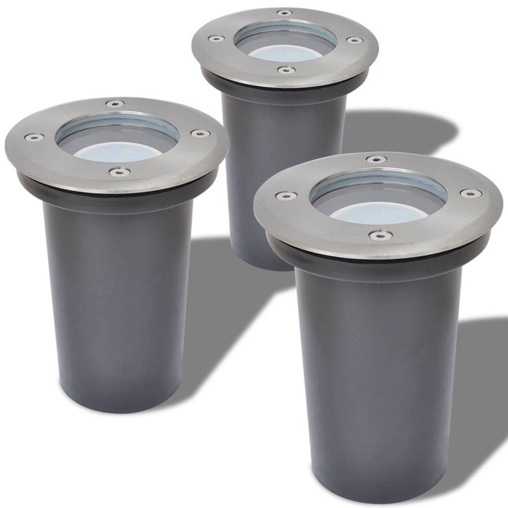 Outdoor LED-Bodenleuchten 3 Stk. Rund