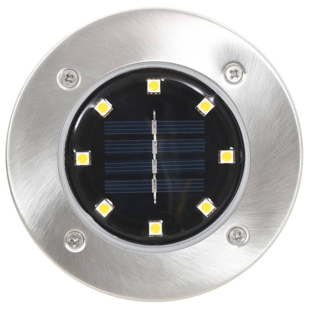 Solar-Bodenleuchten 8 Stk. LED-Leuchtmittel Weiß