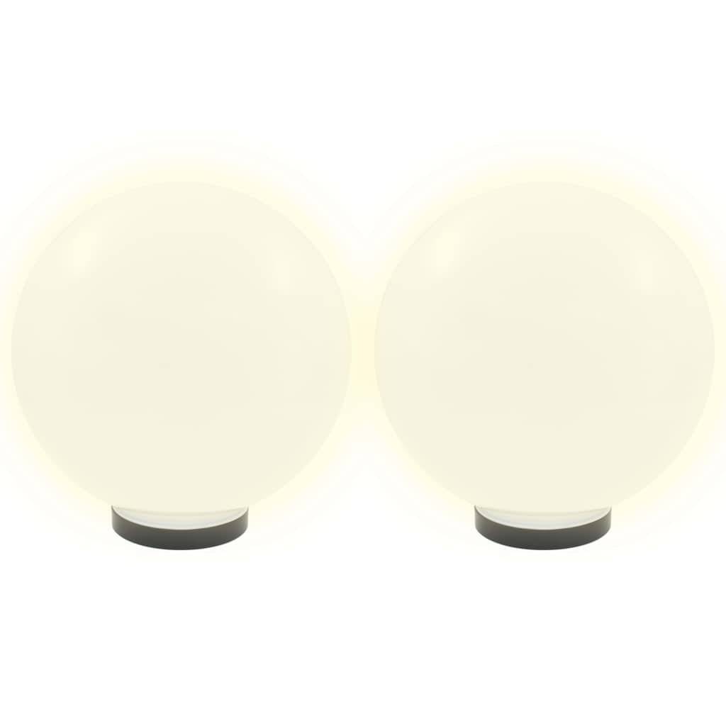 LED-Gartenleuchten 2 Stk. Kugelförmig 30 cm PMMA