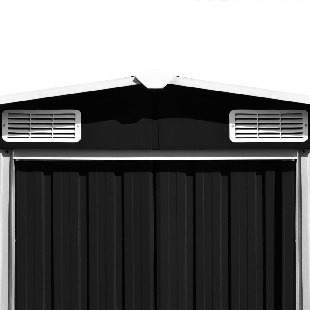 Geräteschuppen 257×497×178 cm Metall Anthrazit