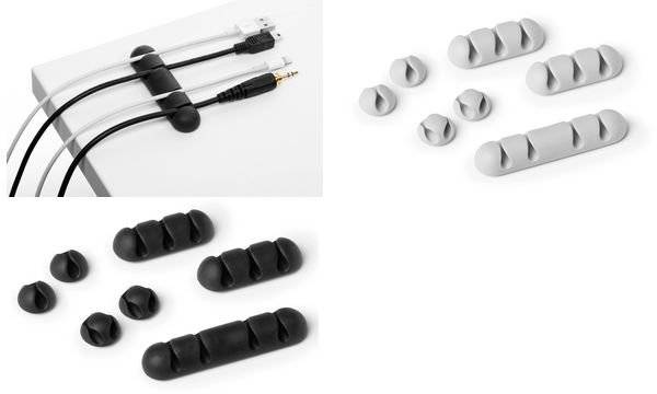 Durable Cavoline Clip Mix, Kabelhalter, Tisch/Bank, Kunststoff, Grau