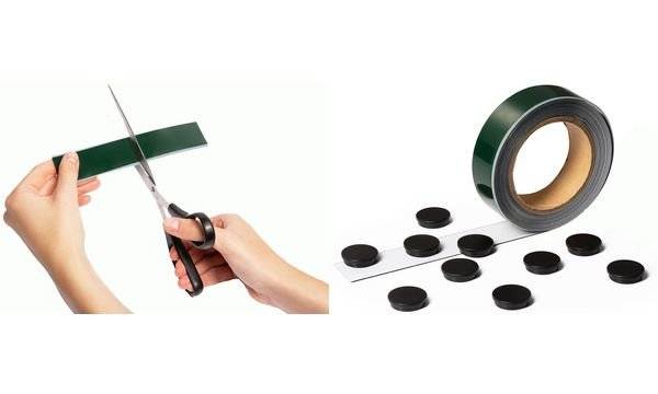 Metallband magnetisch mit Magneten 5mx35 weiß