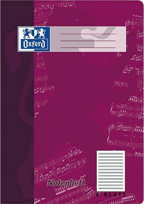 Oxford Notenheft, DIN A4, 8 Blatt, ohne Hilfslinien (5401248)