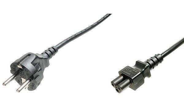 Digitus Strom Anschlusskabel [1x Schutzkontakt-Stecker - 1x Kleeblatt-Buchse C5] 0.75 m Schwarz
