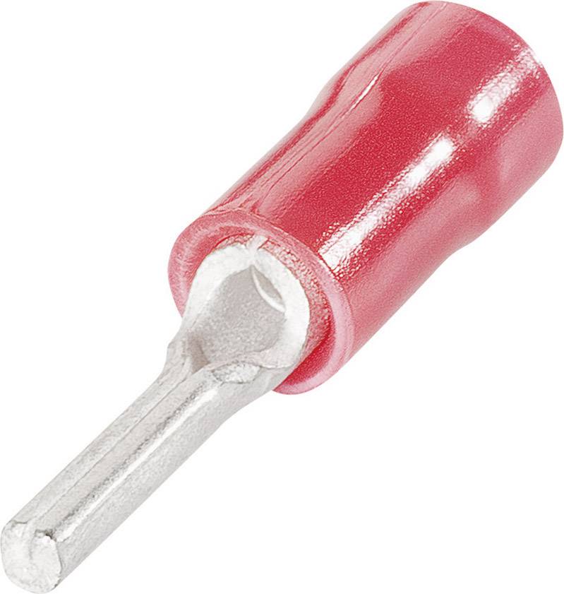 TE Connectivity 165143 Stiftkabelschuh 0.205 mm² 1.60 mm² Teilisoliert Rot