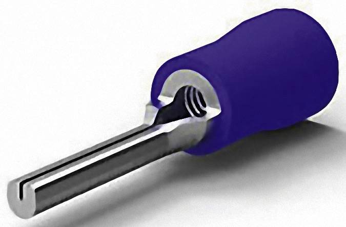 TE Connectivity 165075 Stiftkabelschuh 1 mm² 2.60 mm² Teilisoliert Blau