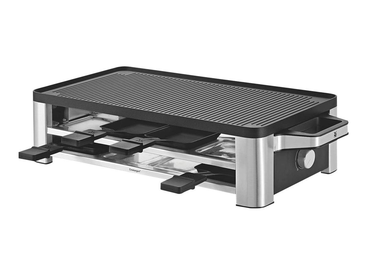 WMF LONO Raclette Raclette 8 Pfännchen, mit manueller Temperatureinstellung Edelstahl, Schwarz